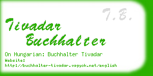 tivadar buchhalter business card